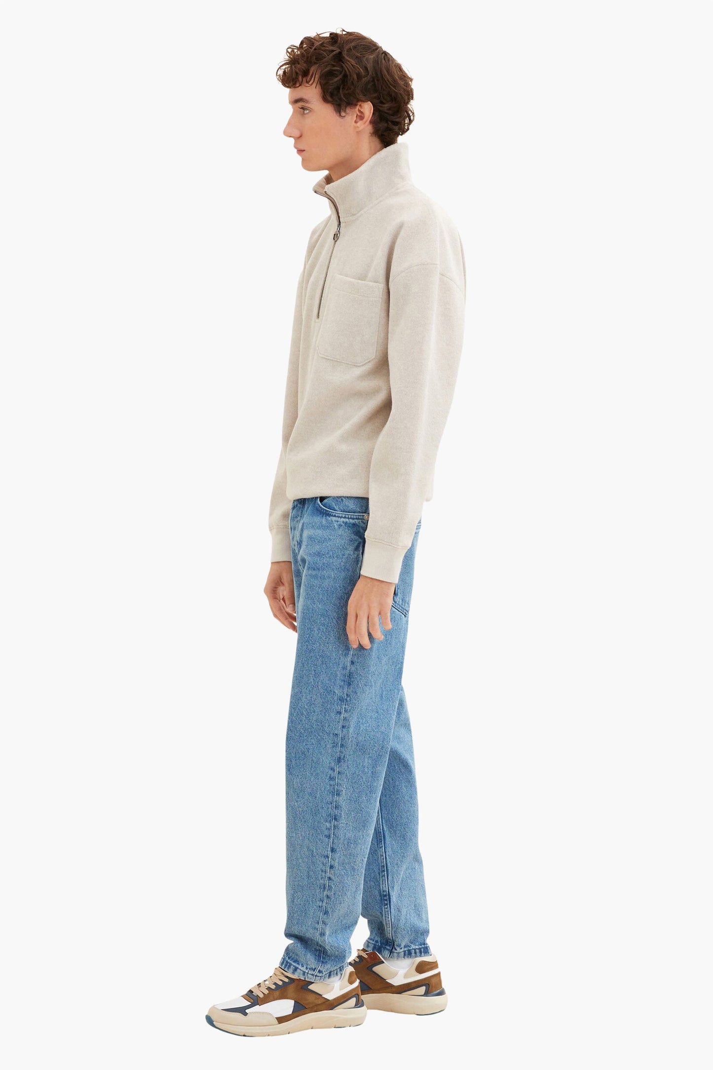 Lichtblauwe denim rechte jeans