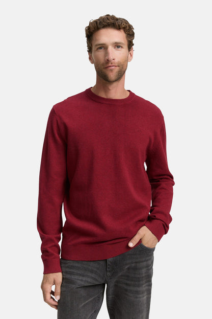Trui met ronde hals - rood