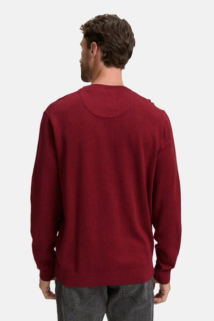 Trui met ronde hals - rood