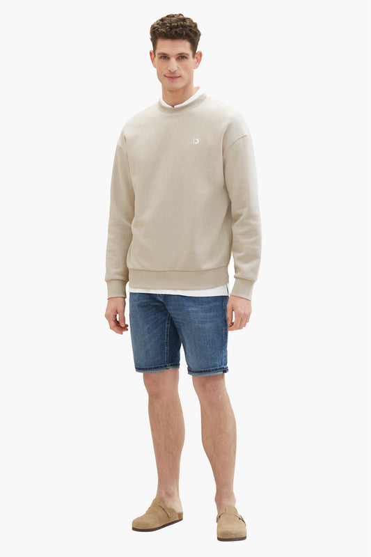 Donkerblauwe Denim Kort