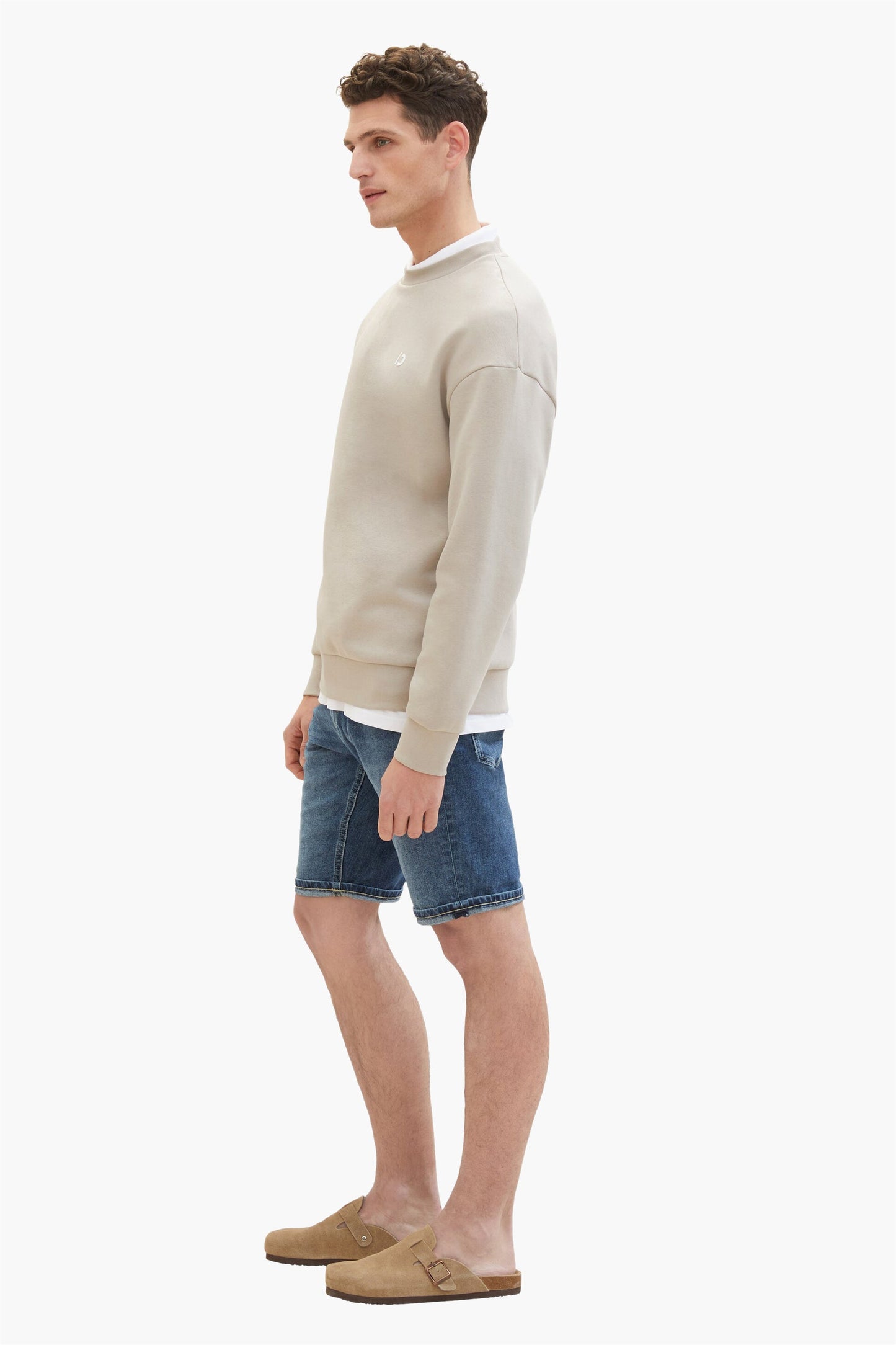 Donkerblauwe Denim Kort