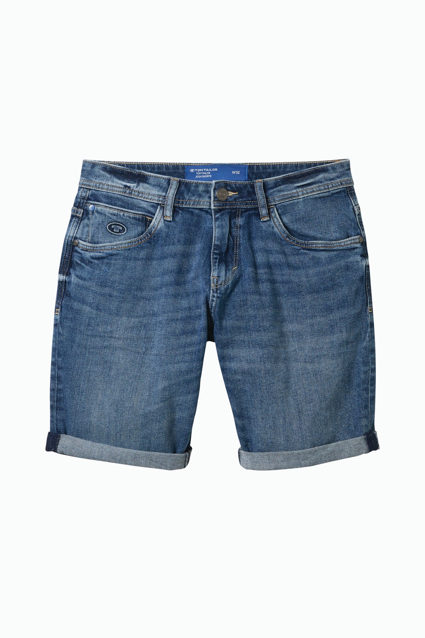 Donkerblauwe Denim Kort