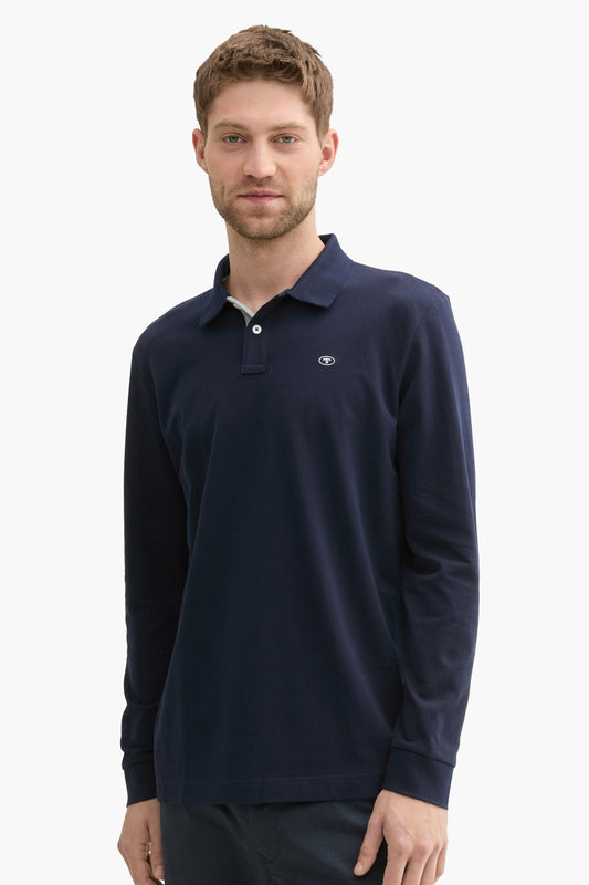 Lange Mouwen Polo - Blauw