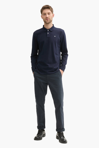 Lange Mouwen Polo - Blauw