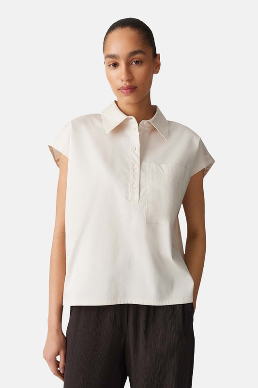 Ecru Button-Up Shirt