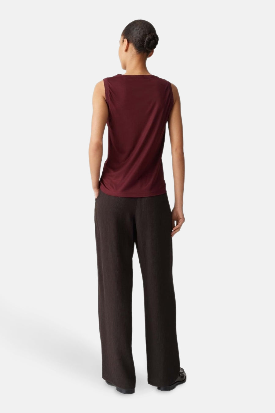Bordeaux Sleeveless Top