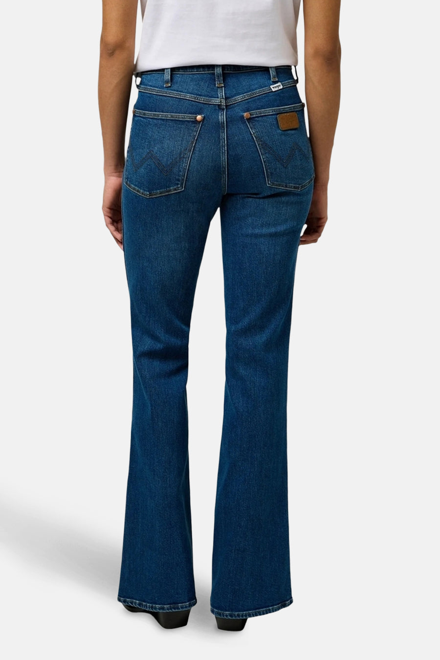 Jeans flared mid blue denim - Wrangler®