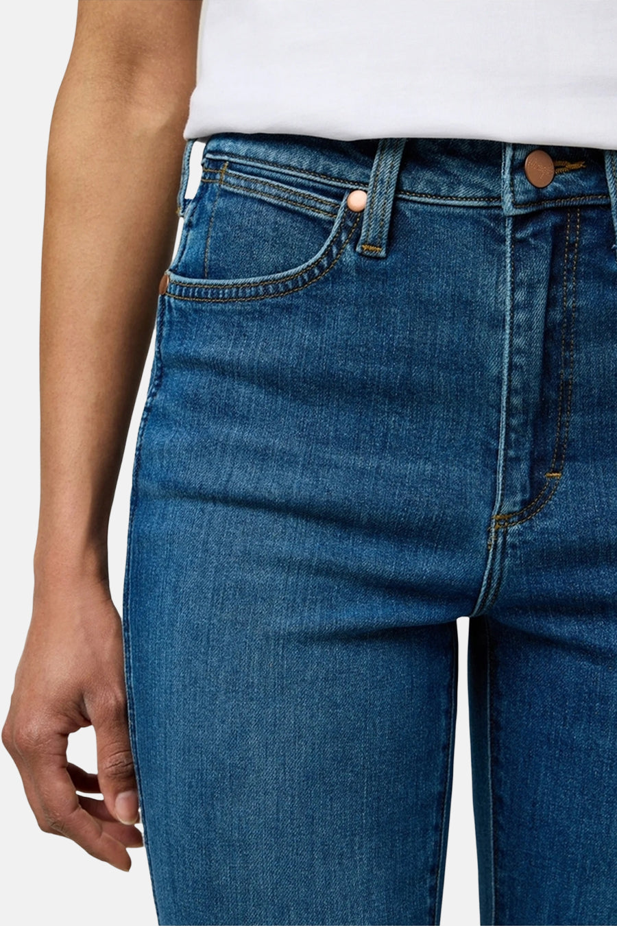 Jeans flared mid blue denim - Wrangler®