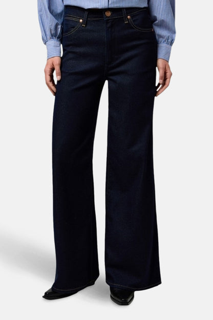 Wrangler® Donkerblauwe Wijdere Jeans van Denim