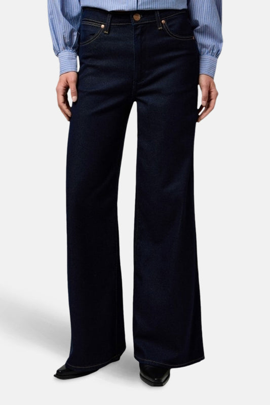 Wrangler® Donkerblauwe Wijdere Jeans van Denim