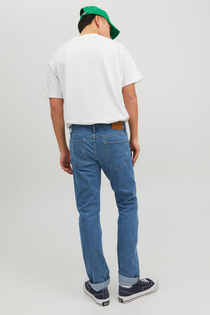 Mid Blue Denim Slim-Fit Jeans