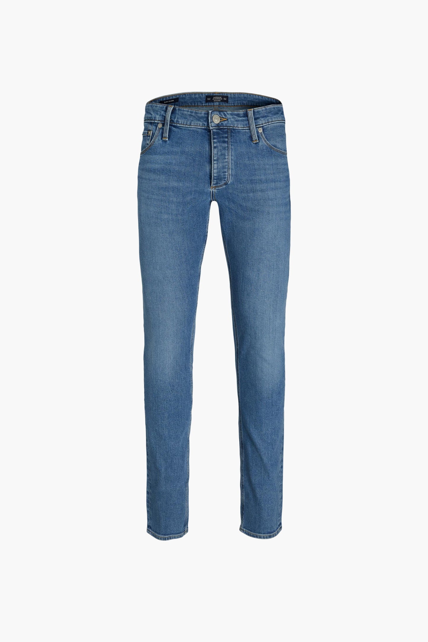 Mid Blue Denim Slim-Fit Jeans