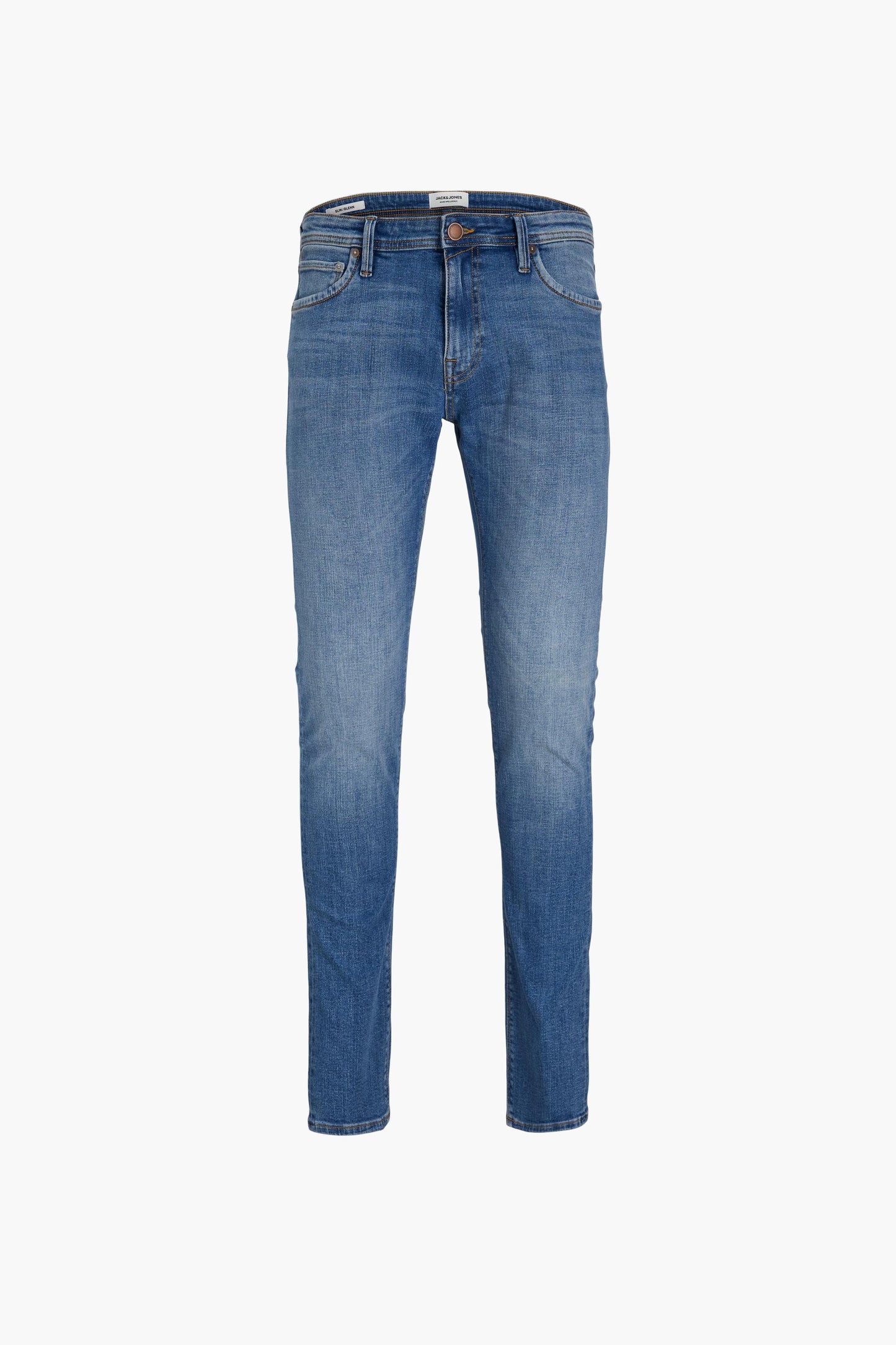 Mid-Blue Denim Slim Fit Jeans