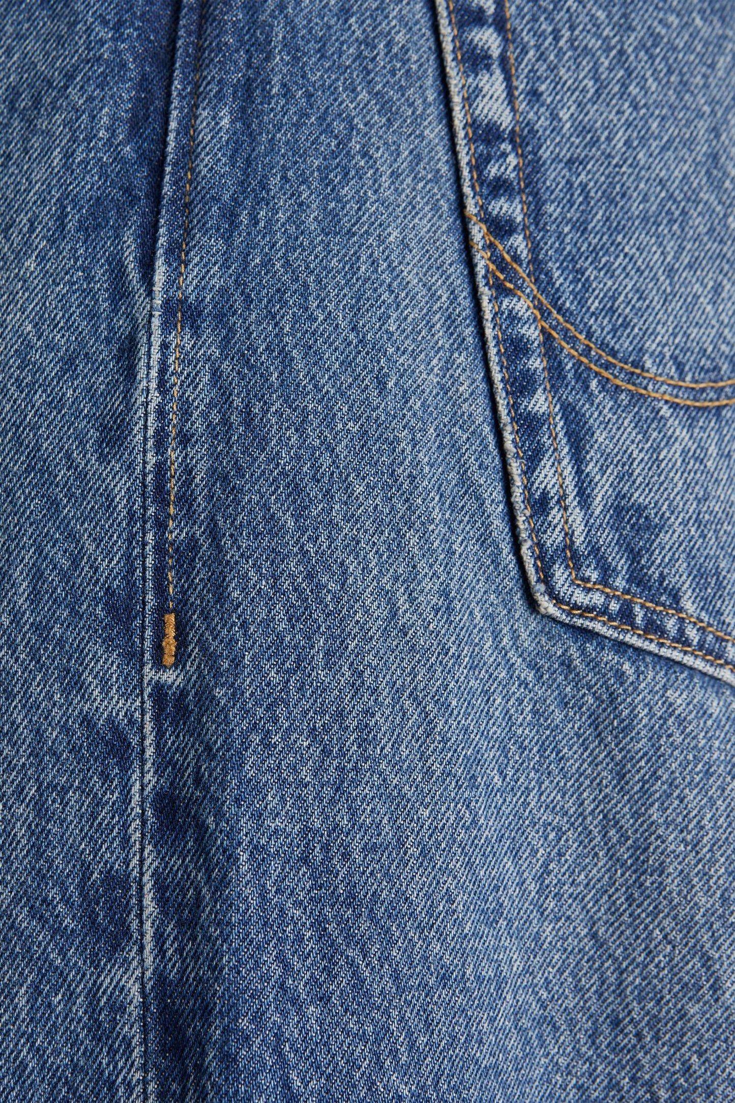 Wide Leg Jeans - Mid Blue Denim