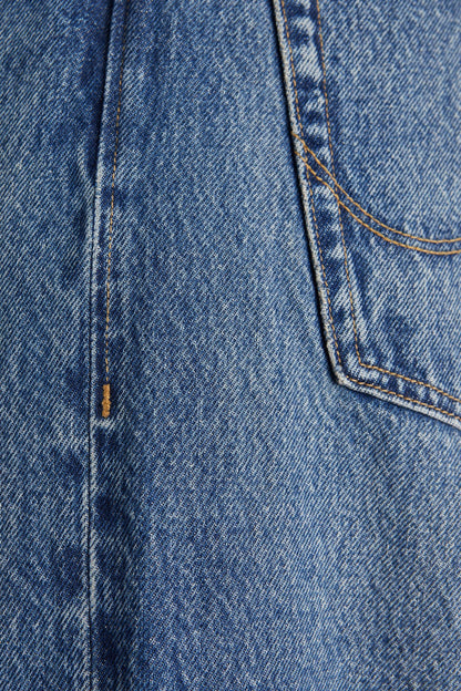 Wide Leg Jeans - Mid Blue Denim