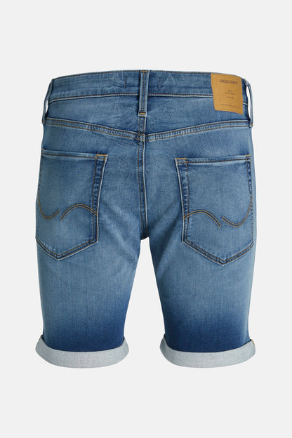 Korte Mid-Blauwe Denim