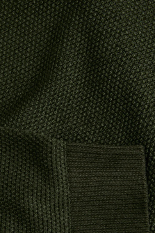 Groene trui met ronde hals