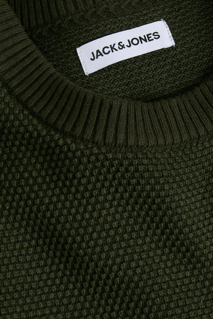 Groene trui met ronde hals
