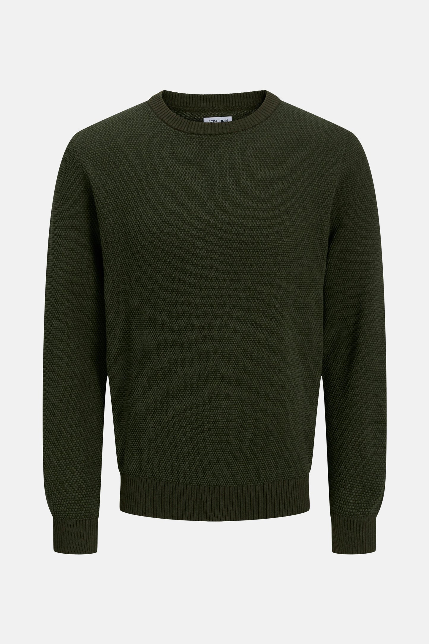 Groene trui met ronde hals
