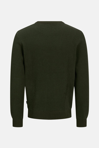 Groene trui met ronde hals
