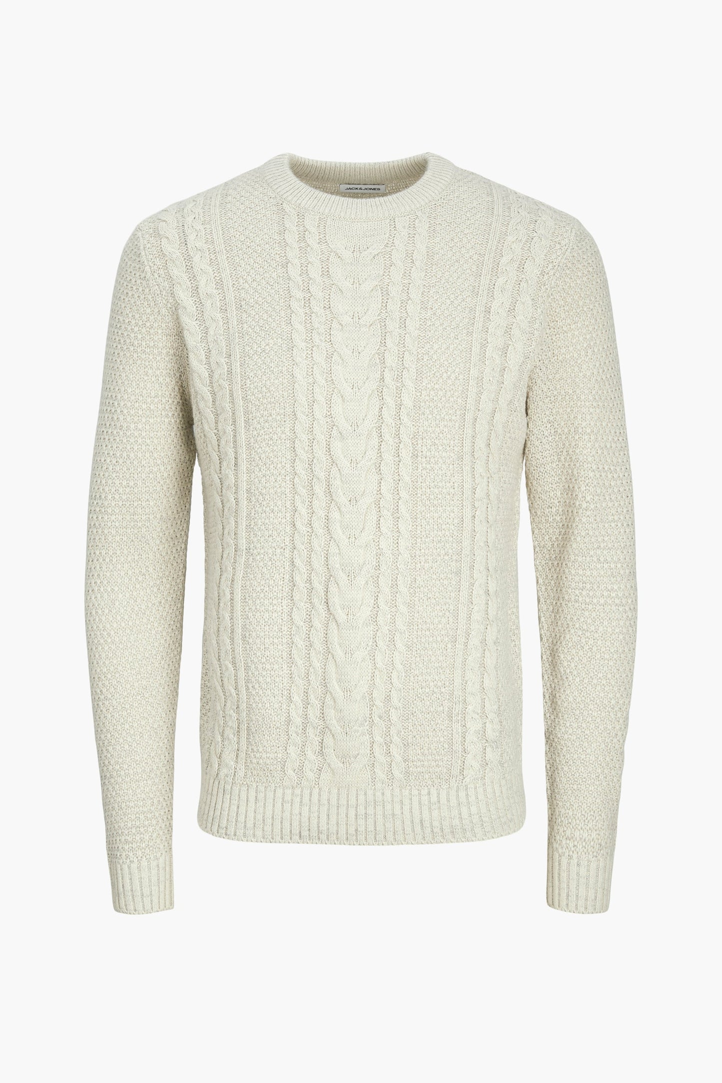Pull met ronde hals - beige