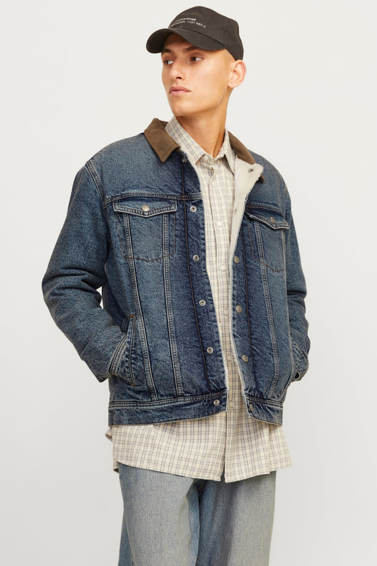 Donkerblauwe Denim Jeansjack