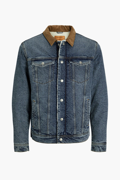 Donkerblauwe Denim Jeansjack