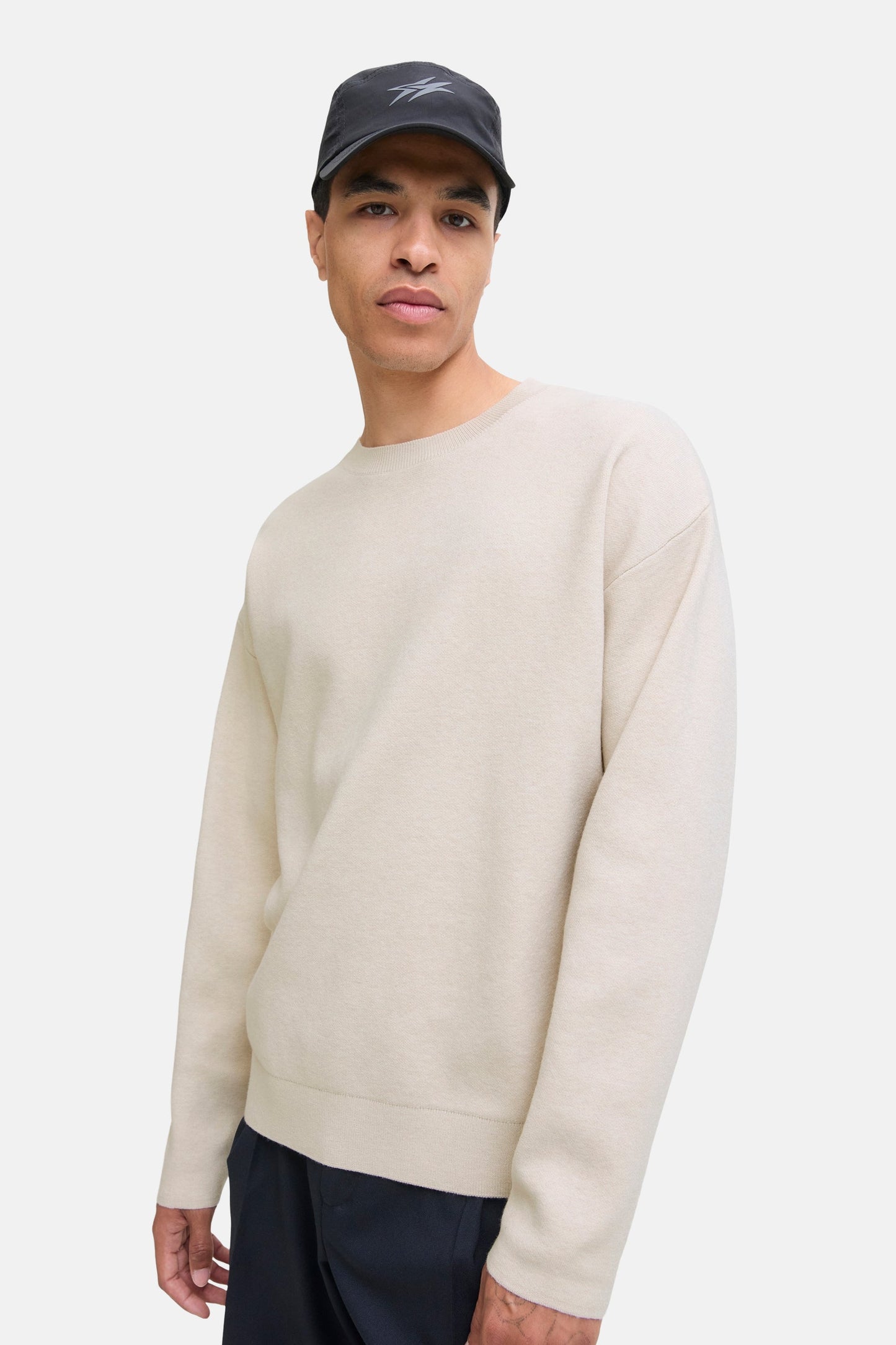 Beige Ronde Hals Trui - PREMIUM by JACK & JONES