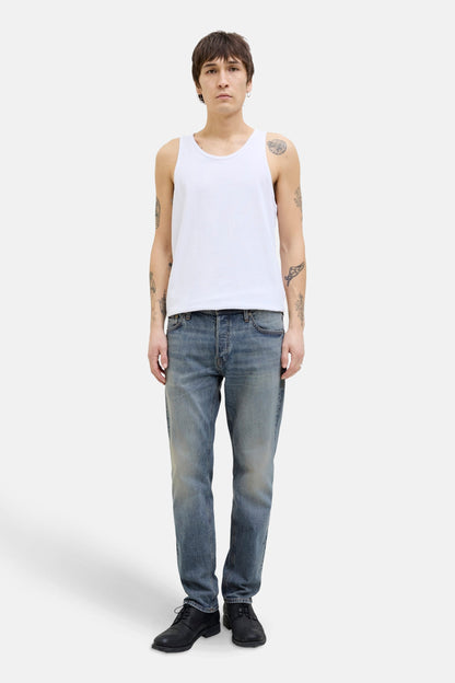 Mid Blue Denim Tapered Jeans - JACK & JONES JEANS INTELLIGENCE