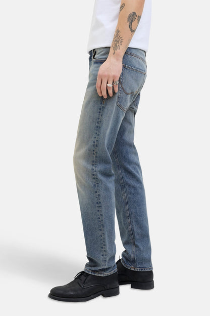 Mid Blue Denim Tapered Jeans - JACK & JONES JEANS INTELLIGENCE