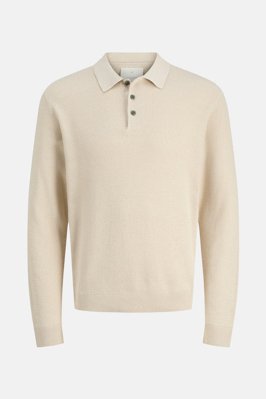 Beige V-hals Trui