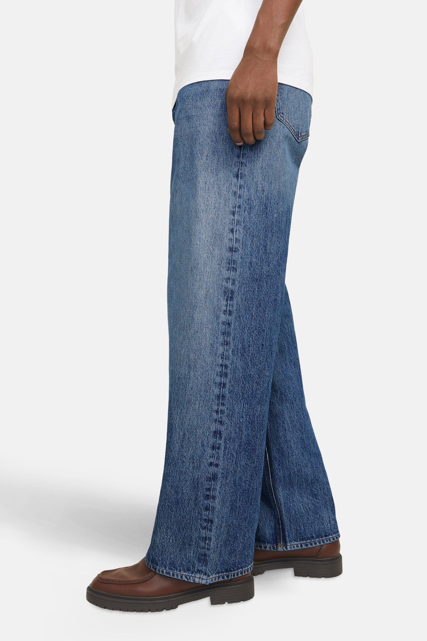 Mid Blue Wide Leg Jeans - JACK & JONES JEANS INTELLIGENCE