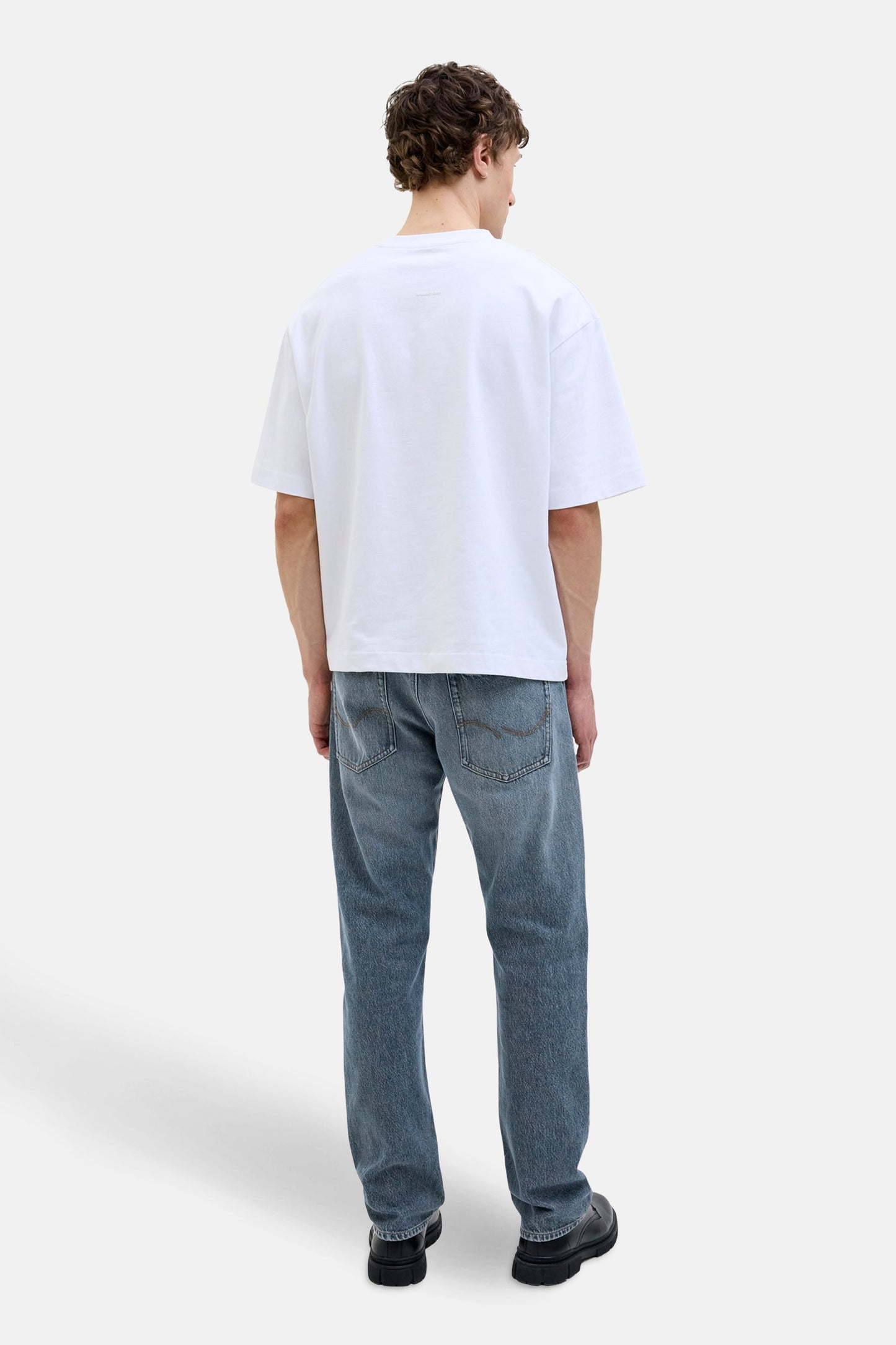 Tapered Mid Blue Denim Jeans - JACK & JONES JEANS INTELLIGENCE