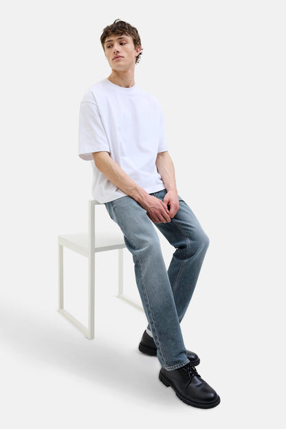 Tapered Mid Blue Denim Jeans - JACK & JONES JEANS INTELLIGENCE