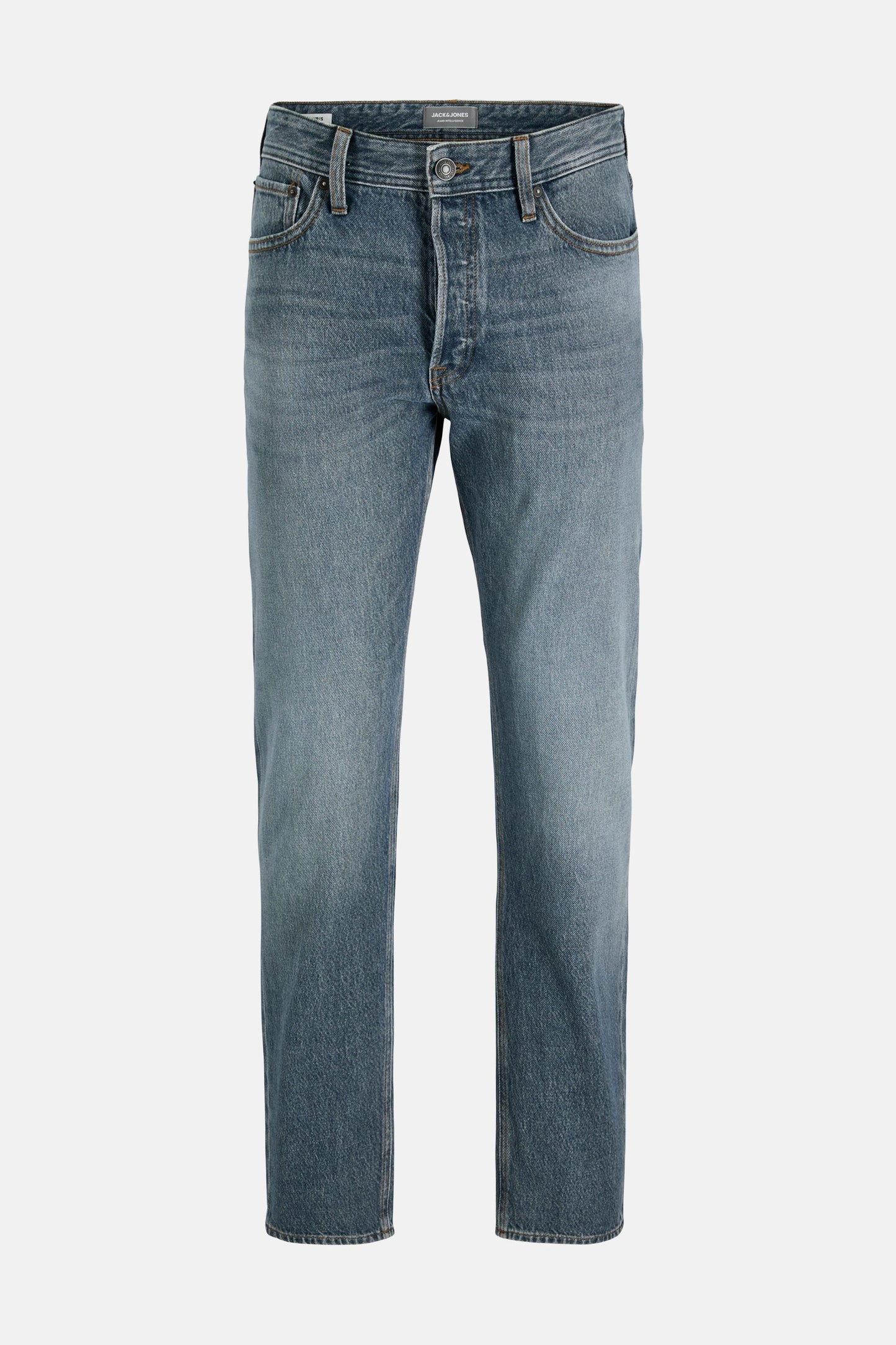 Tapered Mid Blue Denim Jeans - JACK & JONES JEANS INTELLIGENCE