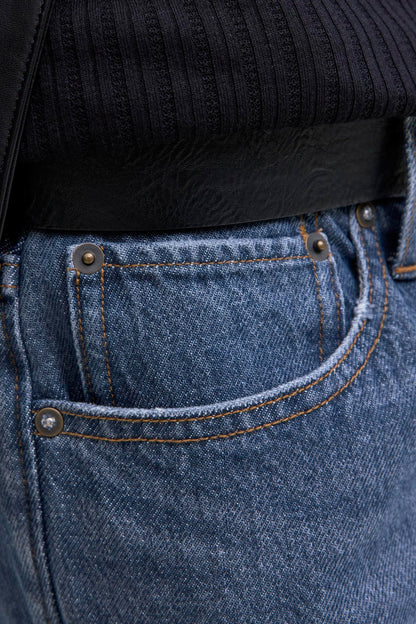 Mid Blue Wide Leg Jeans - JACK & JONES JEANS INTELLIGENCE