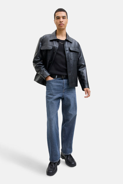 Mid Blue Wide Leg Jeans - JACK & JONES JEANS INTELLIGENCE