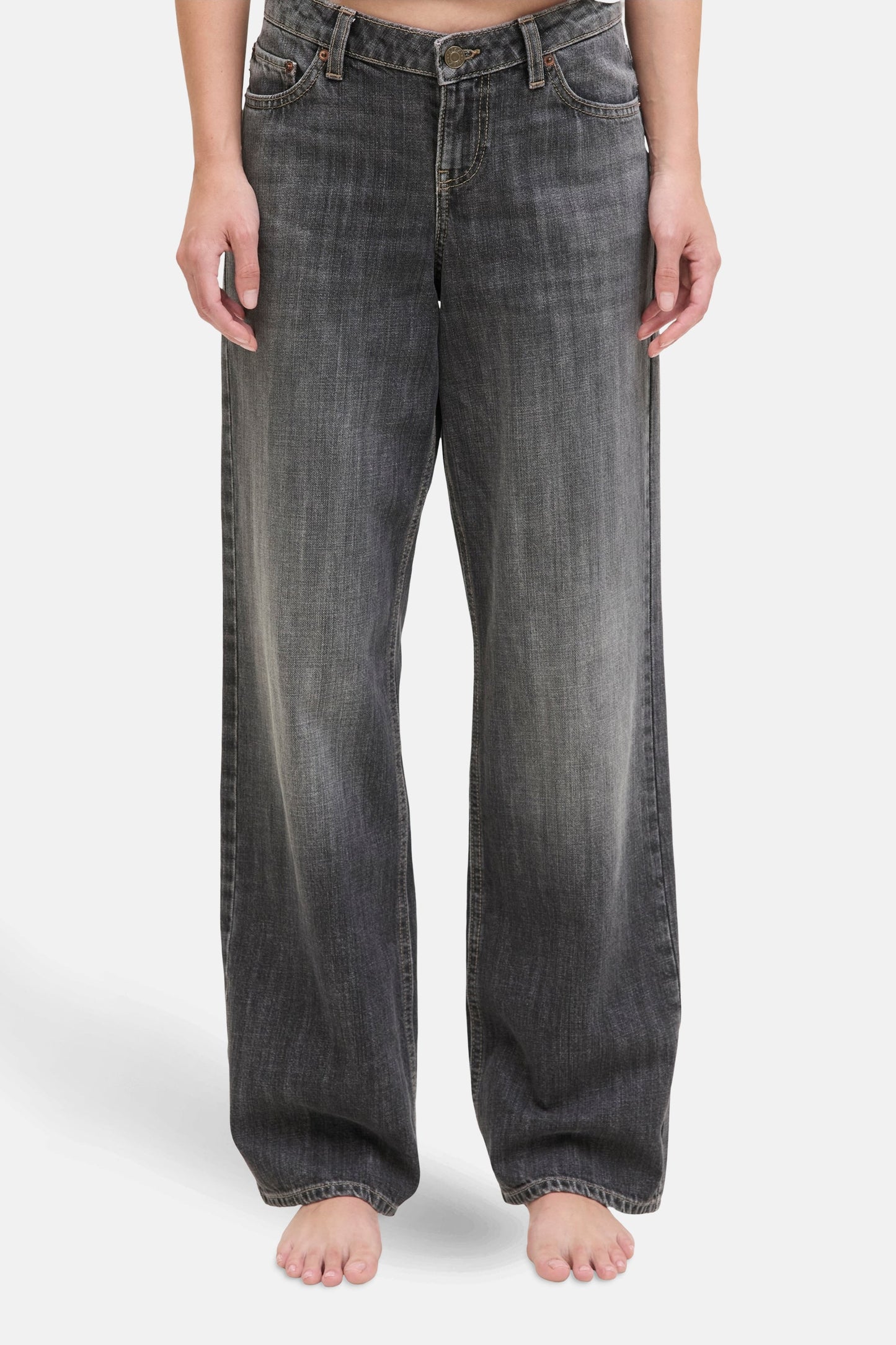 PALERMO - Donkergrijze Jeans