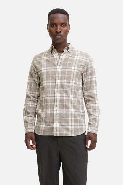 Hemd met lange mouwen - Beige