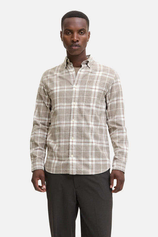 Hemd met lange mouwen - Beige