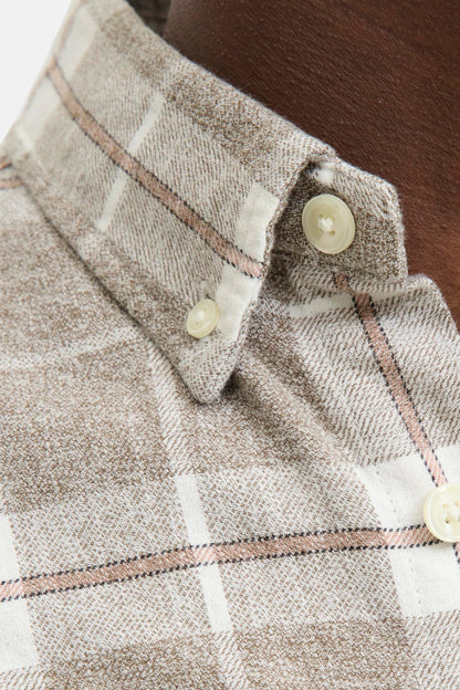 Hemd met lange mouwen - Beige