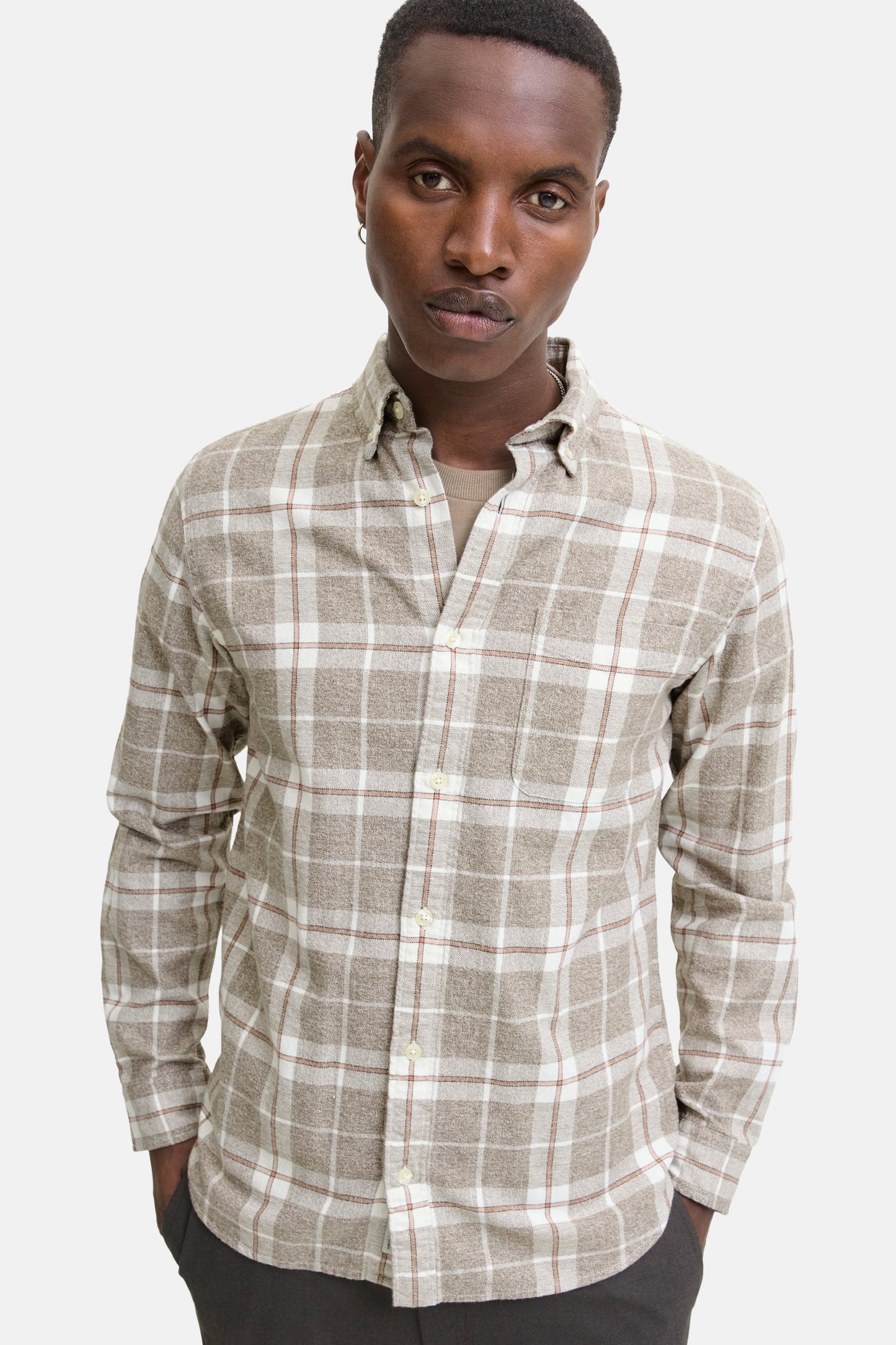 Hemd met lange mouwen - Beige