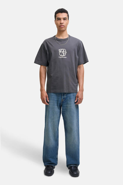 Grijze Korte Mouwen T-shirt - ORIGINALS BY JACK & JONES
