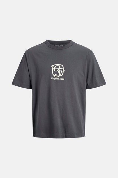 Grijze Korte Mouwen T-shirt - ORIGINALS BY JACK & JONES