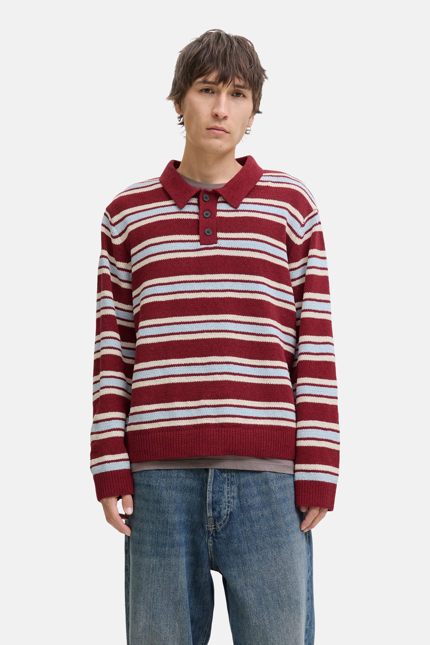 Rode V-hals Trui - ORIGINALS BY JACK & JONES