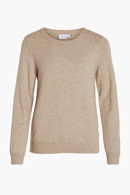 Beige Ronde Hals Trui - VILA®