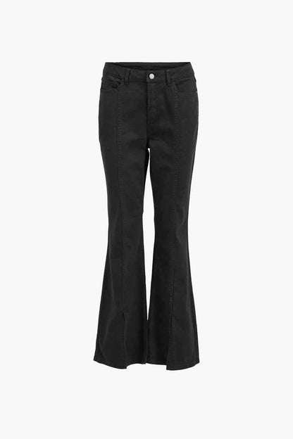 Donkergrijze Flared Jeans