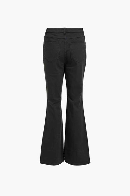 Donkergrijze Flared Jeans