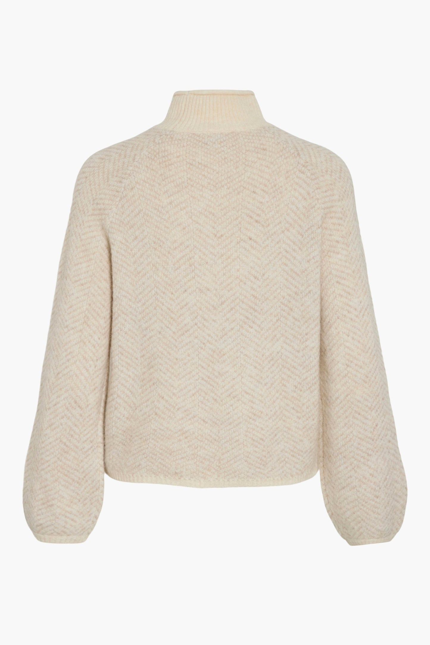 Pull met rolkraag - beige