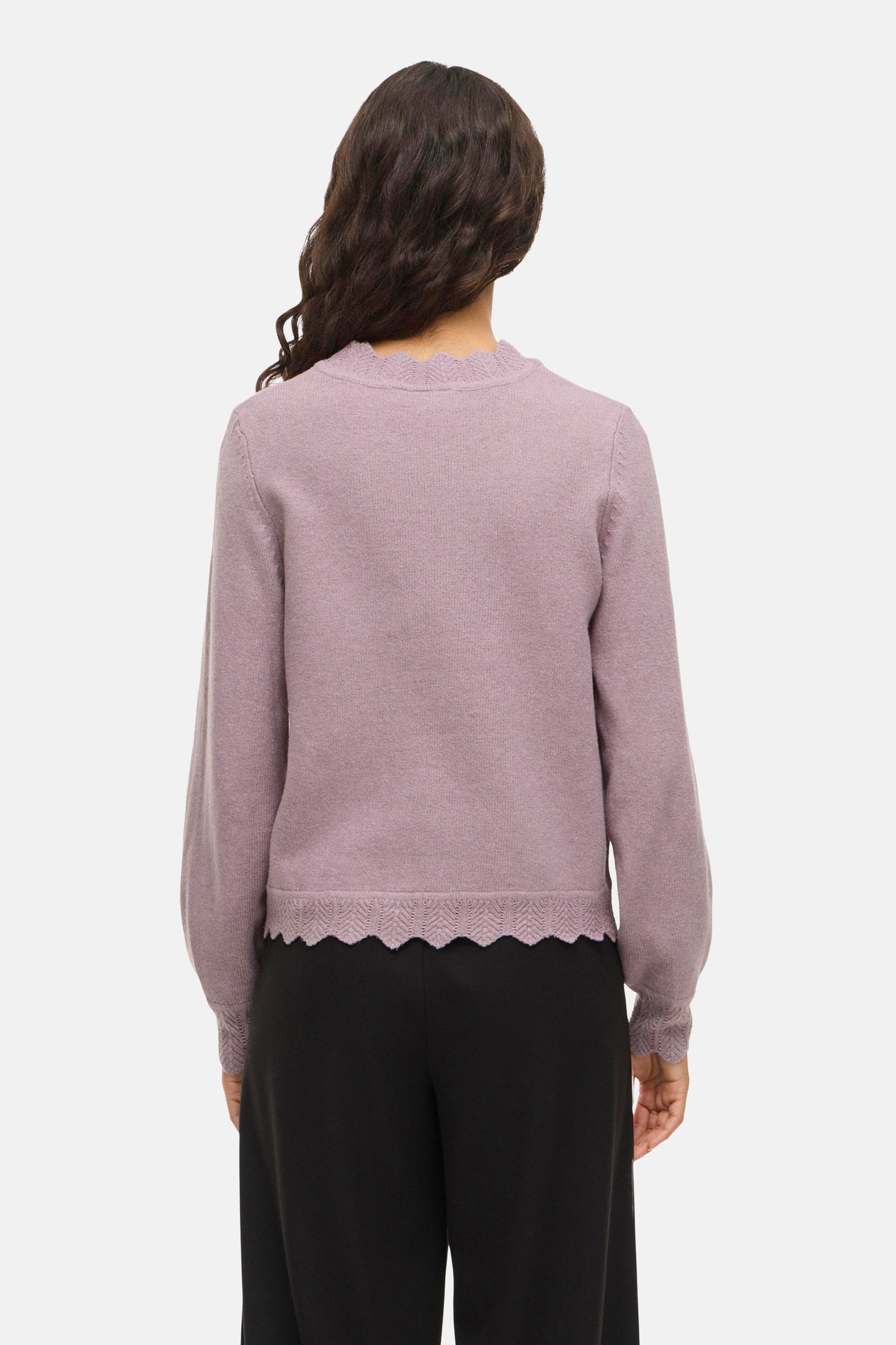 Pull met ronde hals - paars